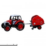 ibobby Die-cast Tractor w  Equipment 12.5 Inches Red Red B0787GL9SP